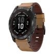 Garmin Quatix 7 Leather Steel Buckle 22mm Watch Band - Light Brown - 1