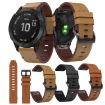 Garmin Quatix 7 Leather Steel Buckle 22mm Watch Band - Light Brown - 3
