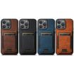 iPhone 16 Suteni H17 Litchi Leather MagSafe Wallet Case (Brown) - 8