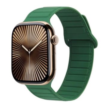 Apple Watch Series 10 46mm Green Silicone Loop Band - 1