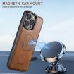iPhone 16 Pro Max Suteni H17 Oil Eax Leather Wallet Case - 4