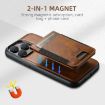 iPhone 16 Pro Max Suteni H17 Oil Eax Leather Wallet Case - 5