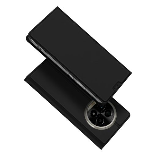 Black Leather Flip Phone Case for Realme 13 Pro/13 Pro+ - DUX DUCIS Skin Pro Series - 1