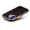 iPhone 16 Denior Crocodile Texture Genuine Leather Electroplating Phone Case - 3