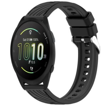 Garmin Forerunner 165 Music Silicone Watch Band - Black - 1