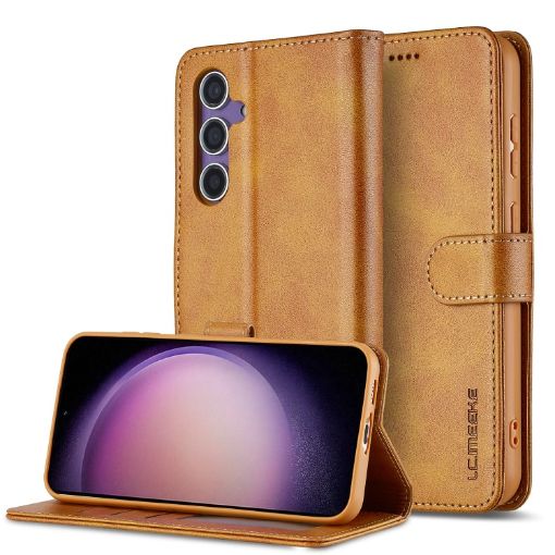 Samsung Galaxy A16 5G Leather Phone Case - Brown - 1