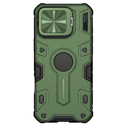 NILLKIN Black Rhino Prop MagSafe Magnetic PC Phone Case for iPhone 16 Pro Max - Green - 1