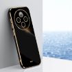 Black Electroplate TPU Phone Case for vivo Y300 Pro - XINLI Straight Edge - 1