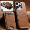 iPhone 16 Plus Suteni H15 MagSafe Oil Eax Leather Wallet Case - 2