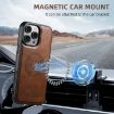 iPhone 16 Plus Suteni H15 MagSafe Oil Eax Leather Wallet Case - 3