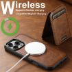 iPhone 16 Plus Suteni H15 MagSafe Oil Eax Leather Wallet Case - 7