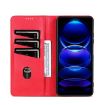 OPPO A3x 4G Red Leather Phone Case - Magnetic Calf Texture Flip - 4