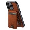 iPhone 16 Pro Suteni H16 Litchi Texture Leather Wallet Case (Khaki) - 1