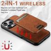 iPhone 16 Pro Suteni H16 Litchi Texture Leather Wallet Case (Khaki) - 5