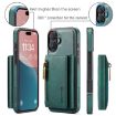 iPhone 16 DG.MING M5 Series Zip RFID Multi Card Detachable Leather Phone Case - 2