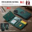 iPhone 16 DG.MING M5 Series Zip RFID Multi Card Detachable Leather Phone Case - 4