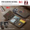 iPhone 16 Pro DG.MING M5 Series Zip RFID Multi Card Detachable Leather Phone Case - 4