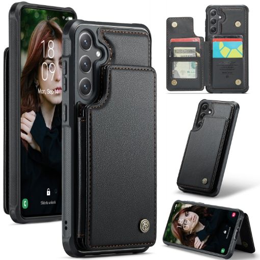 Samsung Galaxy S24 FE 5G CaseMe C22 Card Slots Holder RFID Anti-theft Phone Case - 1