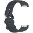 EmeTerm Grey Silicone Watch Band with Silver Buckle - 4