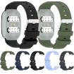 EmeTerm Grey Silicone Watch Band with Silver Buckle - 6