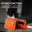 Samsung Galaxy Z Fold6 Grid Texture Wallet Phone Case - Orange - 6