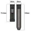 Garmin Fenix 8 AMOLED 43mm Silicone Watch Band - Black - 8