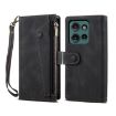 Motorola Moto G75 5G Retro Frosted Leather Phone Case - Black - 1