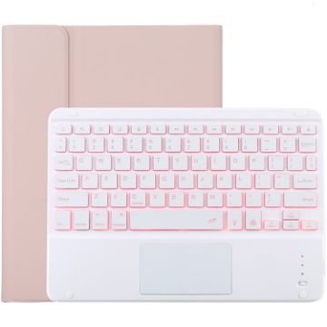 Detachable Bluetooth Keyboard + Tablet Case for iPad 10.2"/iPad Air (Pink) - 1