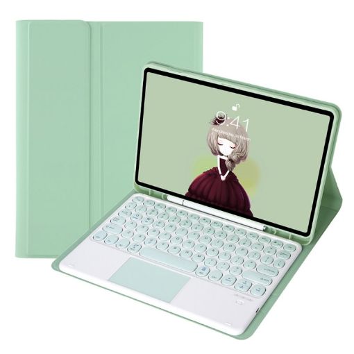 Samsung Galaxy Tab S6 Lite 10.4" Bluetooth Keyboard Case - Light Green - 1