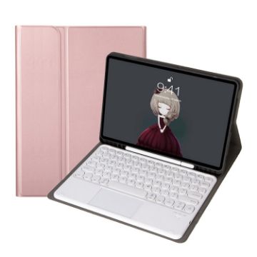 Samsung Galaxy Tab A8 10.5 2021 Leather Keyboard Case - Rose Gold - 1
