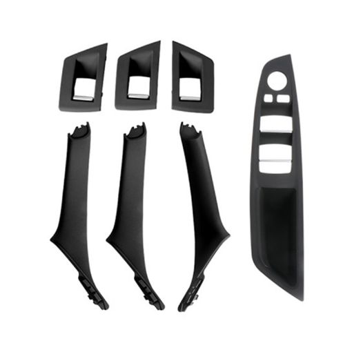 BMW F10/F18 5 Series 7pcs Car Inside Doors Handle Pull Trim Cover - 1