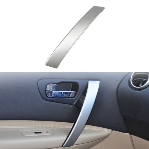 Nissan Qashqai Left-Drive Car Door Inside Handle Cover - Silver - 1