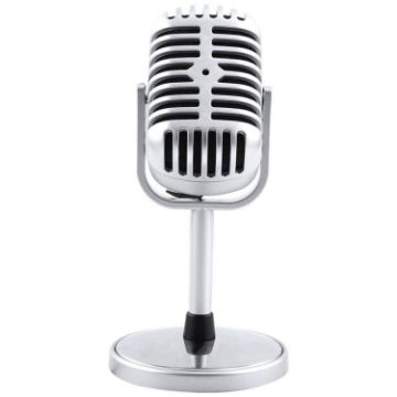 Plastic Classic Style 3.5mm Standing Microphone - 1