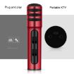 BGN-C7 Condenser Microphone Dual Mobile Phone Karaoke Live Singing Microphone (Red) - 4