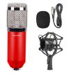 BM-800 Studio Condenser Microphone with Shock Mount - Red - 1