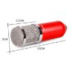 BM-800 Studio Condenser Microphone with Shock Mount - Red - 3