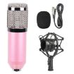 BM-800 Studio Condenser Microphone with Shock Mount - Pink - 1