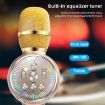 K2 Bluetooth 5.0 Karaoke Microphone with Colorful Lights (Gold) - 6