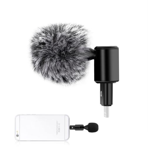 PULUZ 8PIN Jack Mobile Phone Omnidirectional Condenser Microphone - 1