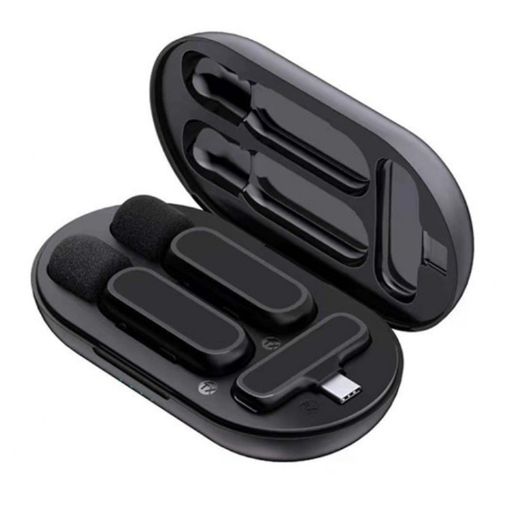 K61 Noise Cancelling Wireless Lapel Microphone - Portable Recording - 1