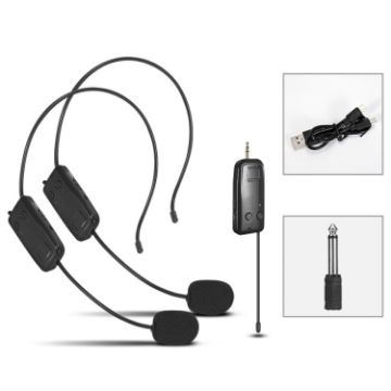 UHF Wireless Headset Microphone Lavalier Amplifier - 1