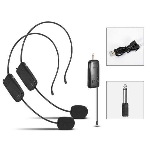 UHF Wireless Headset Microphone Lavalier Amplifier - 1