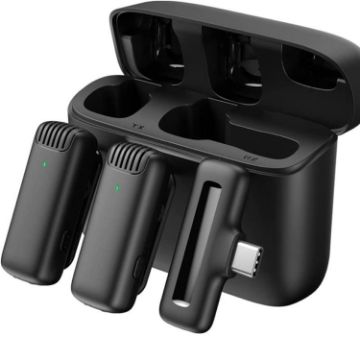 Wireless Lavalier Microphone for Type-C/USB-C Device with Charging Case - 1