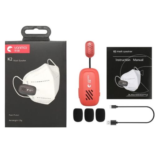 Yanmai K2 Portable Mini Wireless Bluetooth Lapel Microphone - Red - 1