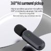 K61 Wireless Lavalier Microphone with Charging Box - Noise Reduction - 8 Pin Interface - 3