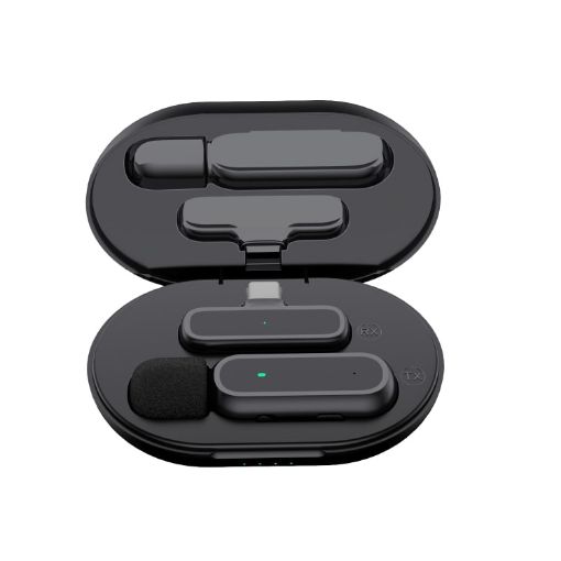 K61 Wireless Lavalier Microphone with Charging Box - Type-C Interface - 1