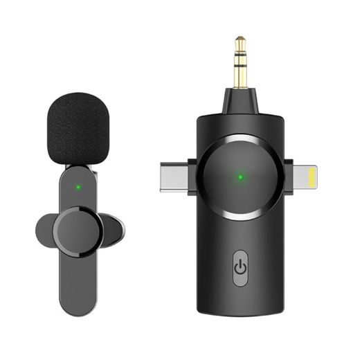 3 in 1 Noise Reduction Lavalier Wireless Microphone - AP031-1 - 1