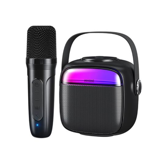 WK D43 Mini Karaoke Bluetooth Speaker - Black - 1