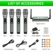 XTUGA U-F4600 4-Channel UHF Wireless Microphone System with 4 Handheld Mic - 3