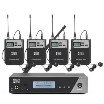 XTUGA IEM1100 Wireless In Ear Monitor System - 4 BodyPacks - 1